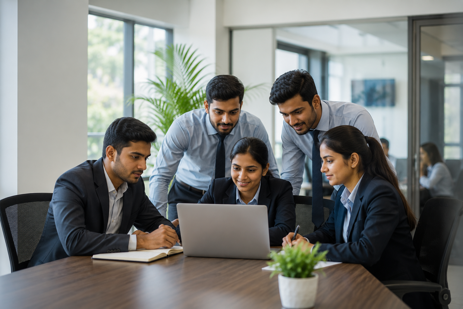 Students learning computer skills at SVIT